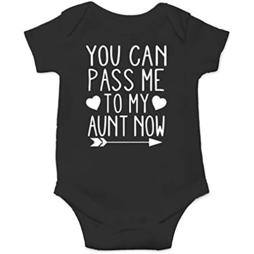 AW Fashions You Can Pass Me To My Aunt Now Baby Bodysuit Adorable Newborn Apparel Boy or Girl Clothing