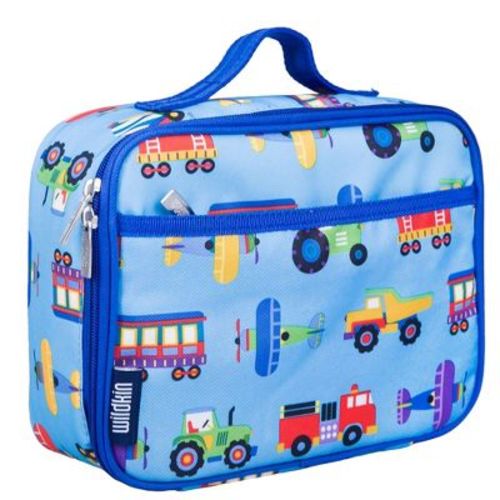Wildkin Kids Insulated Lunch Box Bag (trains, Planes And Trucks)