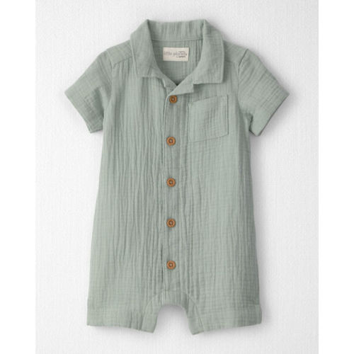 Baby Boy Organic Cotton Gauze Romper - Little Planet | Carter's