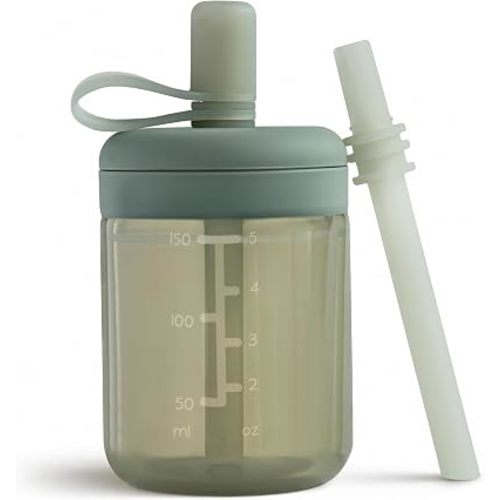 Moonkie Baby Training Cup Silicone Straw Cup | BPA-Free Drop-Proof Sippy Cups for Infants Toddlers and Kids 6 Months+ | 5 oz, 1pack, DX-BTC-01