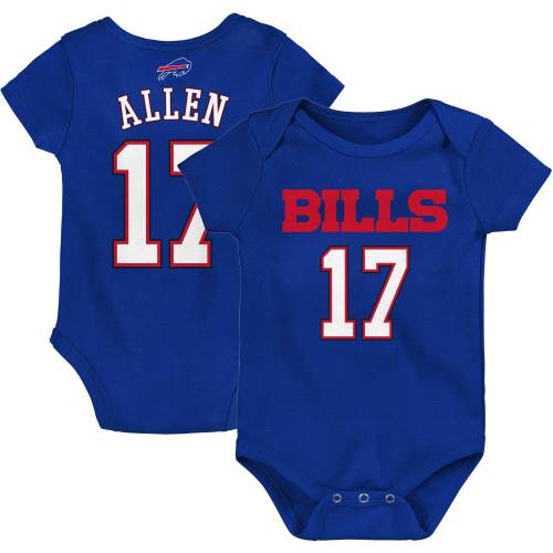Josh Allen Buffalo Bills Newborn & Infant Mainliner Player Name & Number Bodysuit - Royal