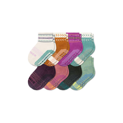 Toddler Gripper Calf Sock 8-Pack