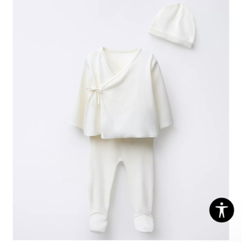 NEWBORN SET AND POUCH - Oyster-white | ZARA United States