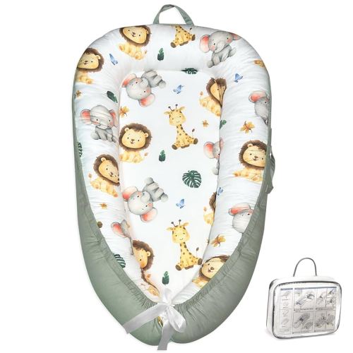 Portable Baby Lounger for Supervised Play and Rest, Soft Breathable Infant Mat for Tummy Time, Home, Travel, Baby Gifts