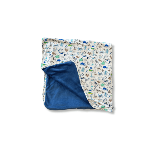 Coastal ABC's Luxe Blanket
