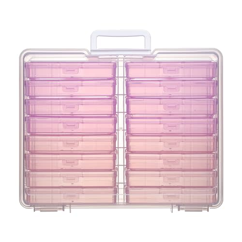 4"x6" Photo Storage Box with Handle photo | Sturdy,Durable,Plastic,Clear,Receptacle for Storage,Portable,Plastic,Organizer Keeper Photos