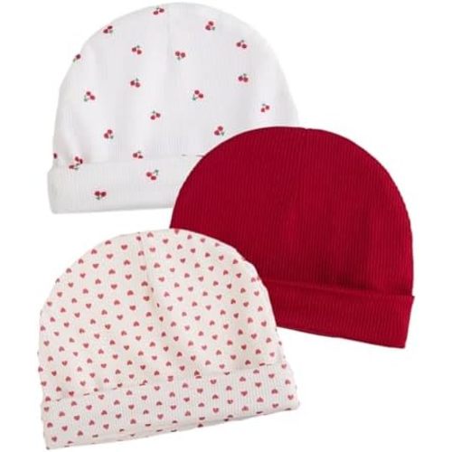 3pcs Satin Lined Baby Newborns Beanie Hats Soft Stretchy Baby Girls Infant Caps Silky Satin Lined Toddler Hat