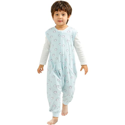 WONDAY Toddler Sleep Sack with Feet, 0.5 Tog Sleeping Sacks for Walking with Legs 12-18 Months 2T