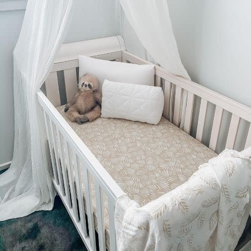 Jersey Cotton Cot Sheet | Sandy Shell