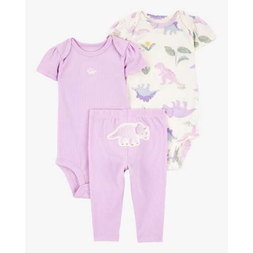 Baby Girl 3-Piece Dinosaur Little Character Set - Purple | Carter's