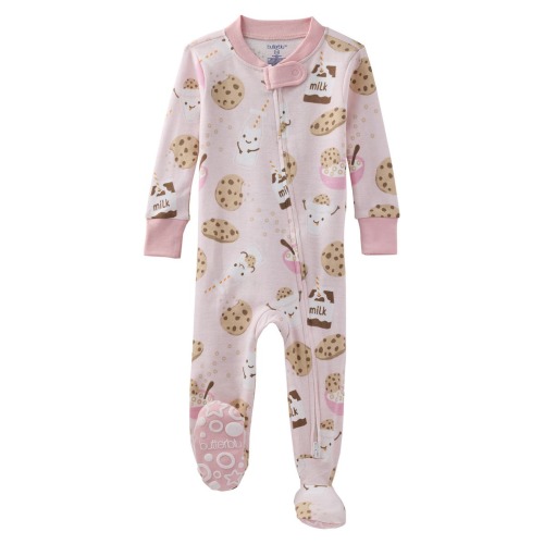 Cruz One-Piece Organic Cotton Footie Pajamas, 12M