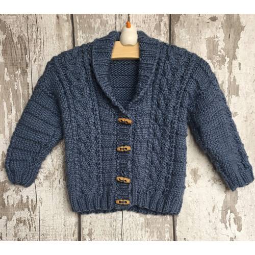 Cable detail cardigan,soft baby boy girl , wooden toggles, hand knitted, girls, other colours