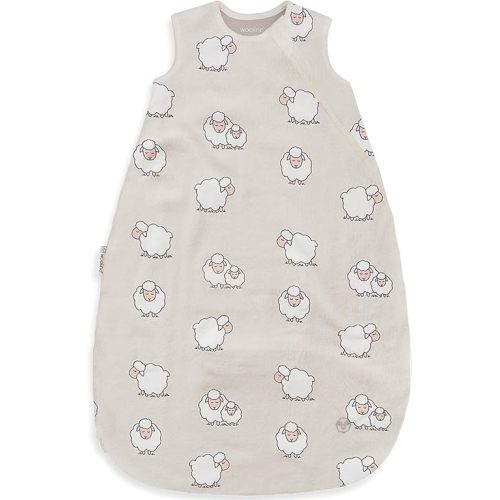 Woolino Merino Wool and Organic Cotton Baby Sleeping Bag - 4 Season Classic Sleep Sack - Two-Way Zipper Sleeping Bag for Baby and Toddler - 0-6 Months - Sheep