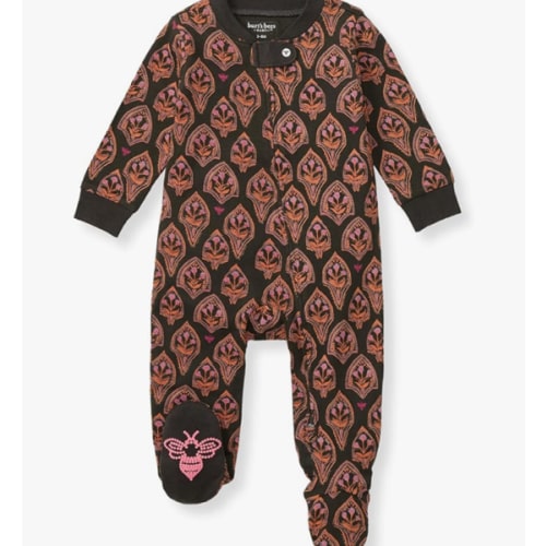 Burt's Bees Baby Girls' Organic Cotton Sleep and Play Footed Pajamas