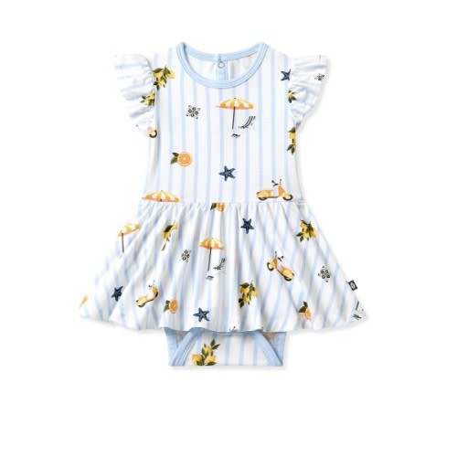 Twirl Bodysuit Dress in Amalfi Coast