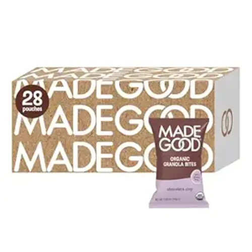 MadeGood Chocolate Chip Granola Bites, 28 Count, Organic and Delicious Snacks
