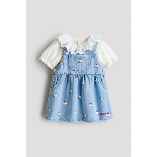 2-PIECE OVERALL DRESS AND TOP SET