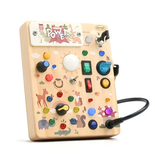 Forest LED Busy Board - 10 Switches & 19 Lights | Wooden Sensory Toy for Toddlers – Joyreal