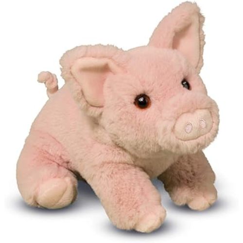 Douglas Pink Soft Pig Plush Stuffed Animal, 11 Inch Realistic Piglet Toy – Cute Farm Animal Plush for Kids, Gifts & Collectors