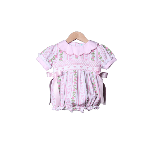 Smocked Fancy Floral Bubble