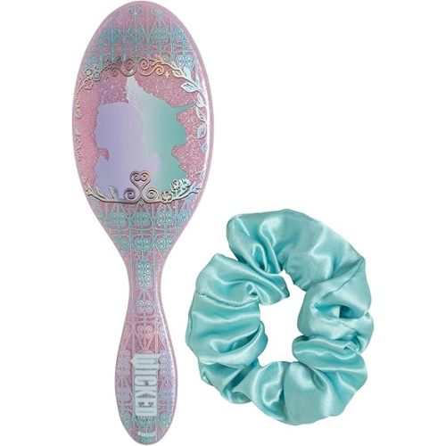 Wet Brush Original Detangler Hair Brush Friendship (Wicked For Good) Kit - IntelliFlex Bristles - Detangling Brush Glides Through Tangles For All Hair Types (Wet & Dry) - 1 Brush & 1 Scrunchie