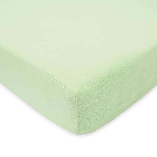 American Baby Company Heavenly Soft Chenille Fitted Crib Sheet 28" x 52", Warm and Cozy Neutral Chenille Sheet, Celery, for Boys and Girls, Fits Crib and Toddler Bed mattresses
