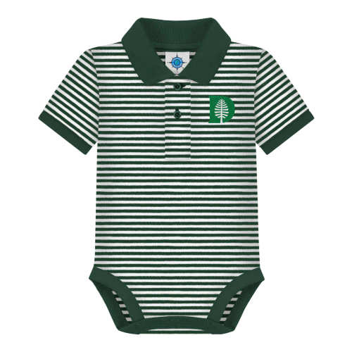 Dartmouth Big Green Striped Polo Bodysuit | College Baby