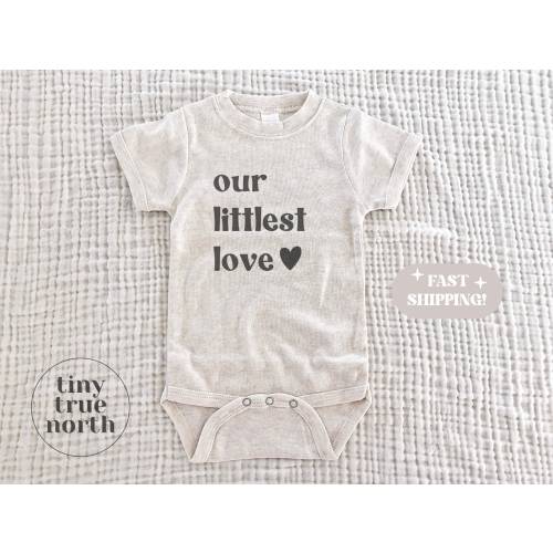 Little Love Baby Bodysuit: Oatmeal Heathered Newborn Gift