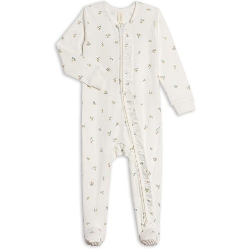 Colored Organics Baby Zip-Up Footed Sleeper with 2-Way Zipper - Organic Cotton Pajamas