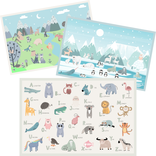 Disposable Placemats - Pack of 45 (Animal) - Hippypotamus