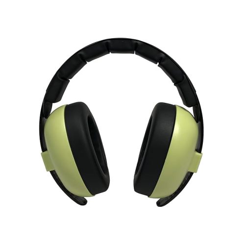 Banz Bubzee Baby Ear Defenders 0-36 Months, Noise Cancelling Headphones for Kids - Leaf Green