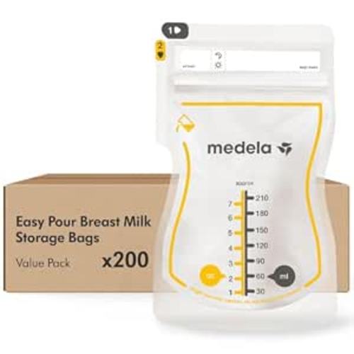 Medela Easy Pour Breast Milk Storage Bags, 200 Count, 7 oz/210 ml