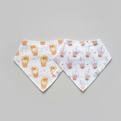 Organic Cotton Bandana Bibs - Boba | The Wee Bean