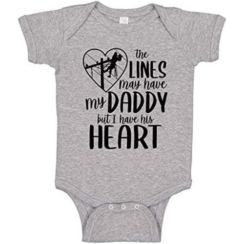 Lineman Baby Bodysuit/Toddler T-Shirt The Lines May Have My Dad But I Have His Heart