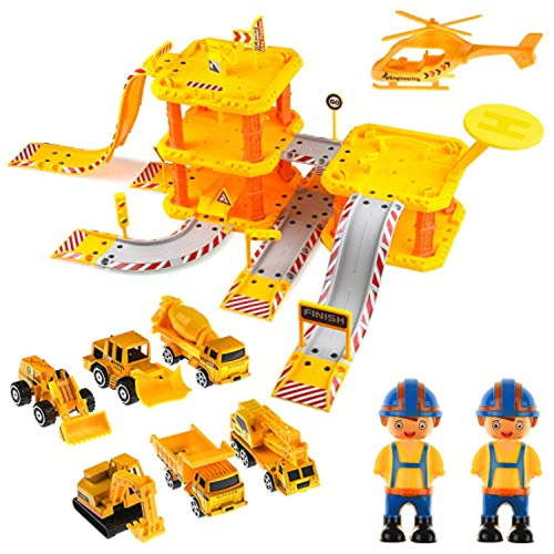 Toysical Construction Toys for Boys Vehicle Playsets, Yellow, 77 Pieces