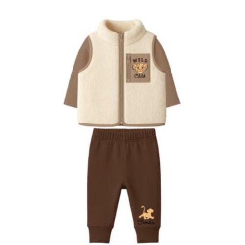 Baby Boys 3-Piece Lion King Vest, Top and Joggers Set