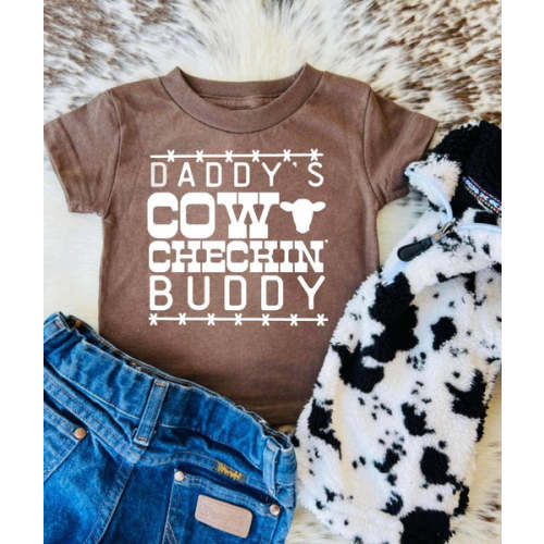 Daddy’s Cow Checkin Buddy Tee – Northern Charm Boutique