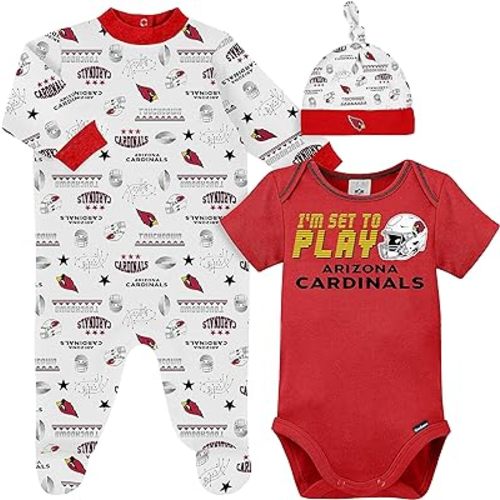 Gerber Unisex Baby NFL Team Footed Sleep and Play and Bodysuit Gift Set