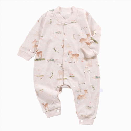 CAUYDY Baby Girls Sleepers Newborn Clothes 3 6 9 Months 1T 2T Fall Winter Preemie Long Sleeve Romper Infant Girl Comfy Pajamas Toddler Loungewear Sizes 0-3 Months,Brown