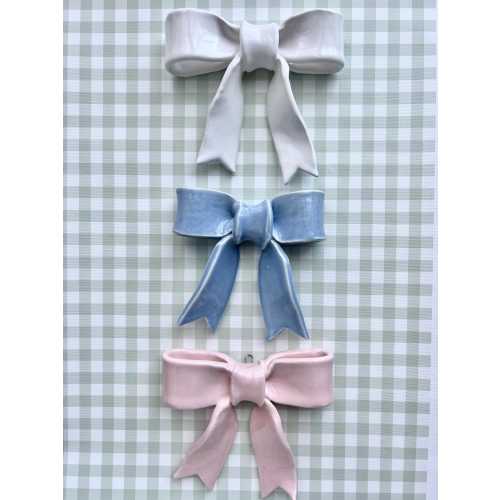 Ceramic Bow Wall Art, Bow Nursery Decor, Decorative Bow, Coquette Nursery Decor, Handmade Ceramic Bow, Gift For Baby Girl, Bow For Baby Girl