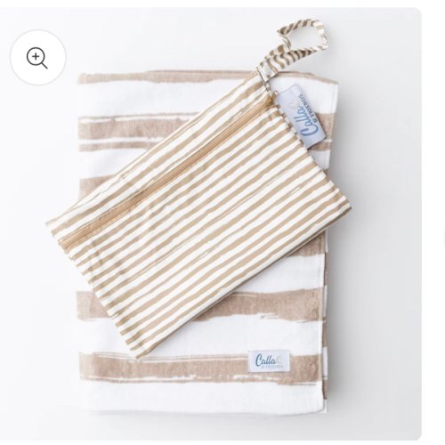The Kenzie Beach Towel - Brush Stripes – Calla and Friends
