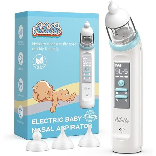 Nasal Aspirator for Baby| Nose Sucker for Baby | Electric Nasal Aspirator for Toddler | Automatic Baby Nose Cleaner USB Rechargeable with 5 Suctions Modes, Music & Colorful Light Soothing Function - X50