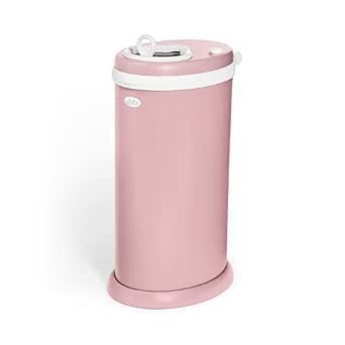 Ubbi Stainless Steel Diaper Pail, Odor Locking, No Special Bag Required, Award-Winning, Registry Must-Have, Fig Blossom (Matte)