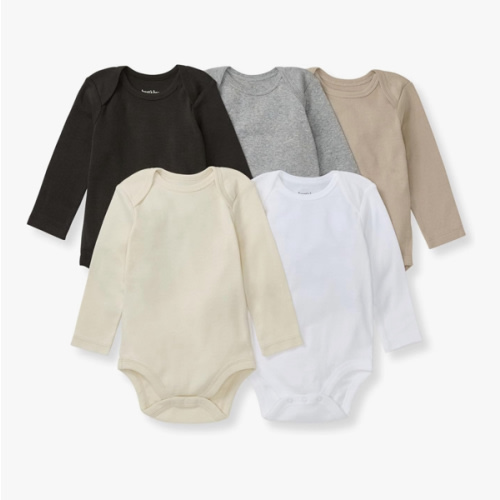 Burt's Bees Baby Organic Cotton Bodysuits – Baby Boy & Girl Short and Long Sleeve One-Pieces, 5-Pack