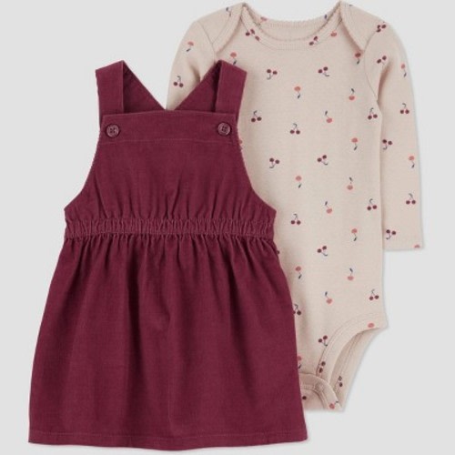 Carter's Just One You®️ Baby Girls' Cherry Top & Skirtall Set - Purple, Size: 6M