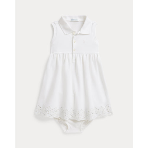 Eyelet Stretch Mesh Polo Dress & Bloomer