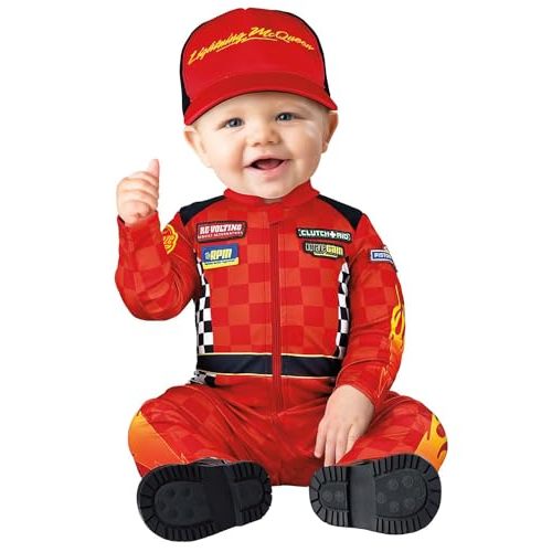 Spirit Halloween Cars Baby Pit Crew Jumpsuit Costume, Officially Licensed, Perfect for Young Fans