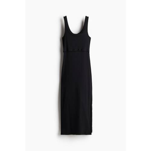 MAMA RIBBED NURSING DRESS