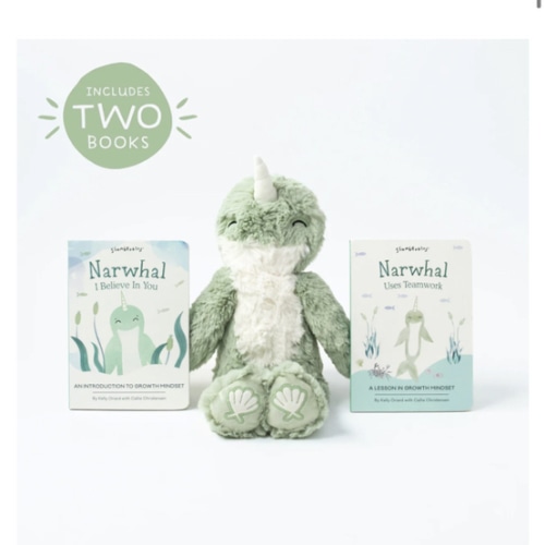 Narwhal Stuffed Animal & Growth Mindset Books for Kids | Slumberkins
