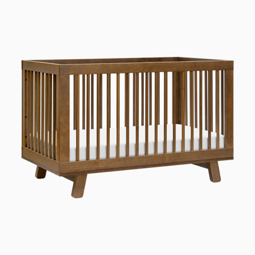 babyletto Hudson 3-in-1 Convertible Crib with Toddler Bed Conversion Kit - Natural Walnut